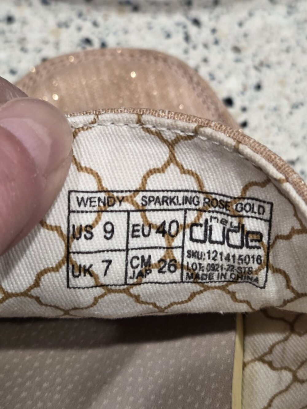 Hey Dude Women's WENDY Sparkling Rose Gold US Women's 9 WIDE - Picture 5 of 6